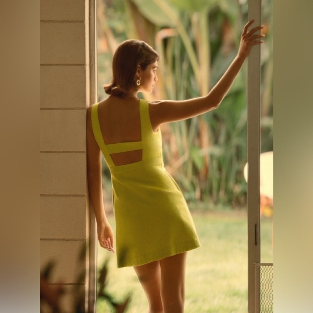 Lime Green Sleeveless Mini Dress